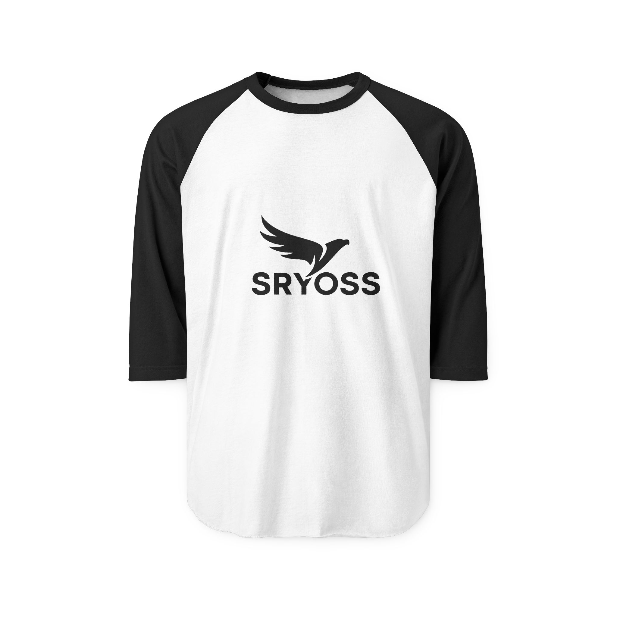 Unisex Three-Quarter Sleeve Raglan Shirt with SRYOSS Design, Casual Wear, Sports Shirt, Gift for Him, Grunge Fashion