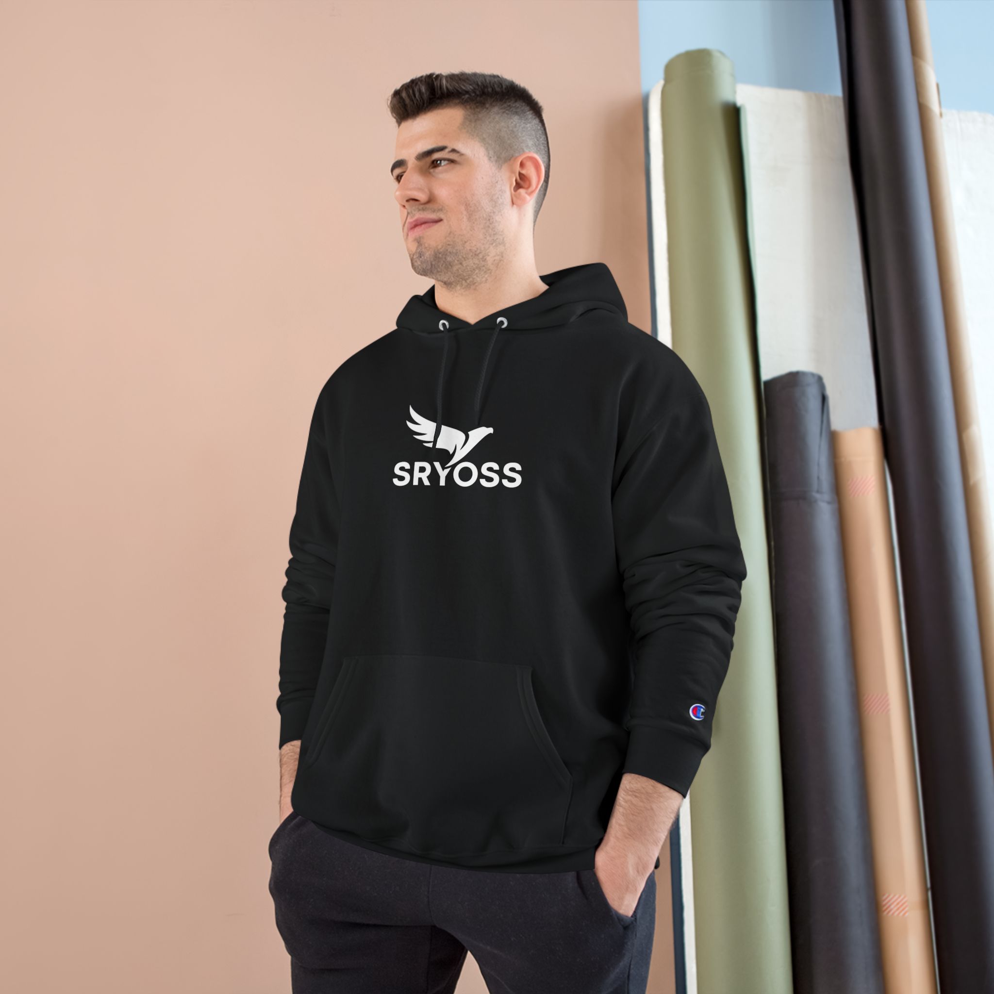 SRYOSS Champion Hoodie, Cozy Pullover, Unisex Sweatshirt, Gift for Athletes, Casual Everyday Wear, Perfect for Relaxing